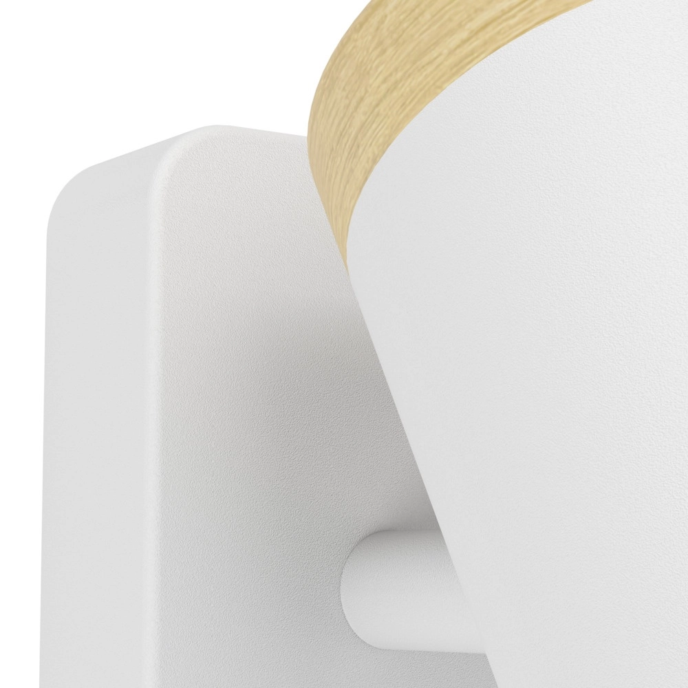 Wandlamp Consuma enkel wit met hout Eglo 9008606323678
