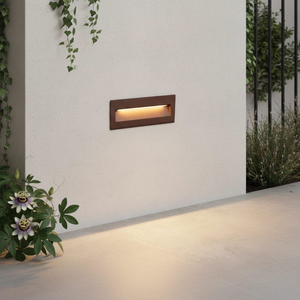 Inbouw wandlamp Drat roestbruin
