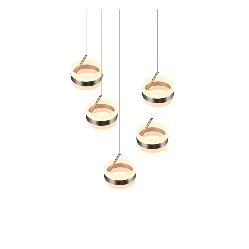 Design hanglamp Dios nikkel 5-lichts Trio 4017807657685