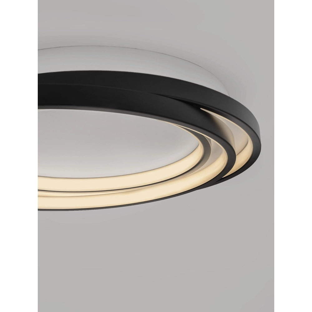 Ronde plafondlamp Arbor zwart Ø 44cm Lyora 5212017454928