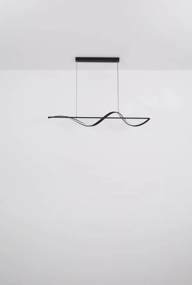 Golvende hanglamp Violino zwart design Globo 9007371446117