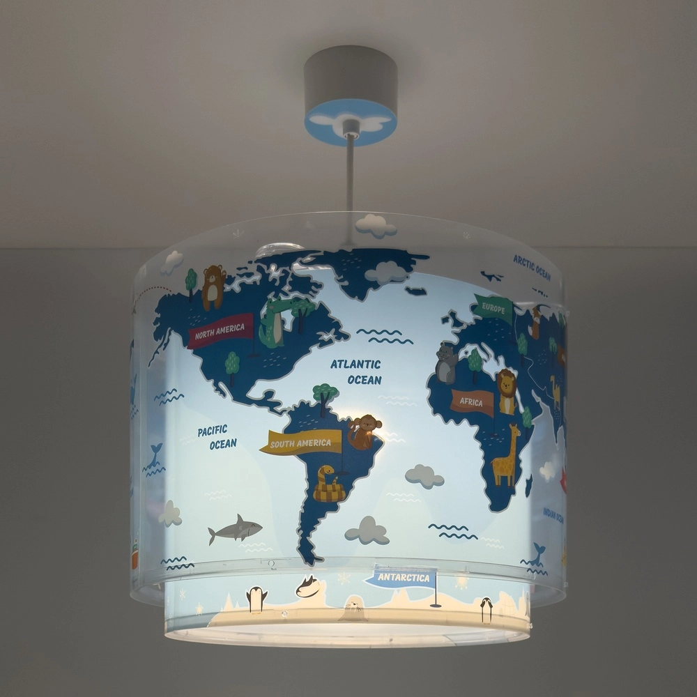 Kinderkamer hanglamp Kids World blauw Dalber 8420406406725