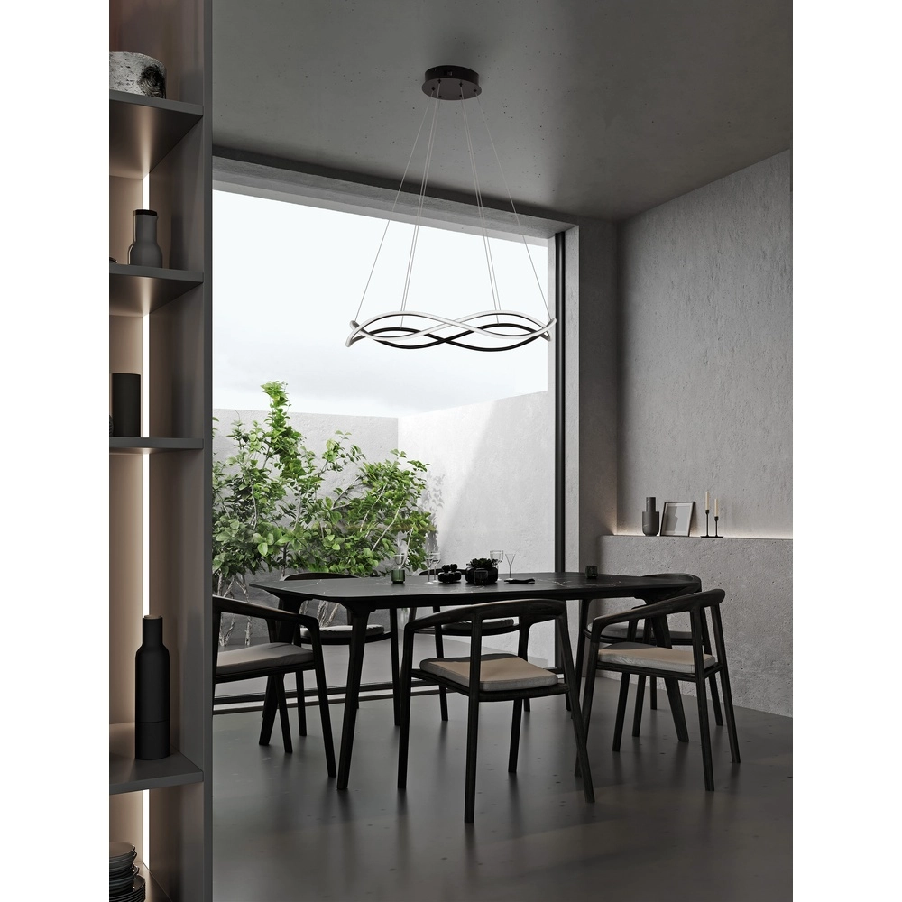 Design hanglamp Jinal zwart Ø 80cm Lyora 5212017438744