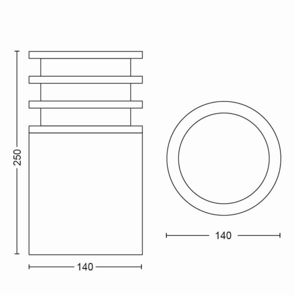 Tuinlamp rond Hue Lucca 40cm Antraciet Philips 8718696166055