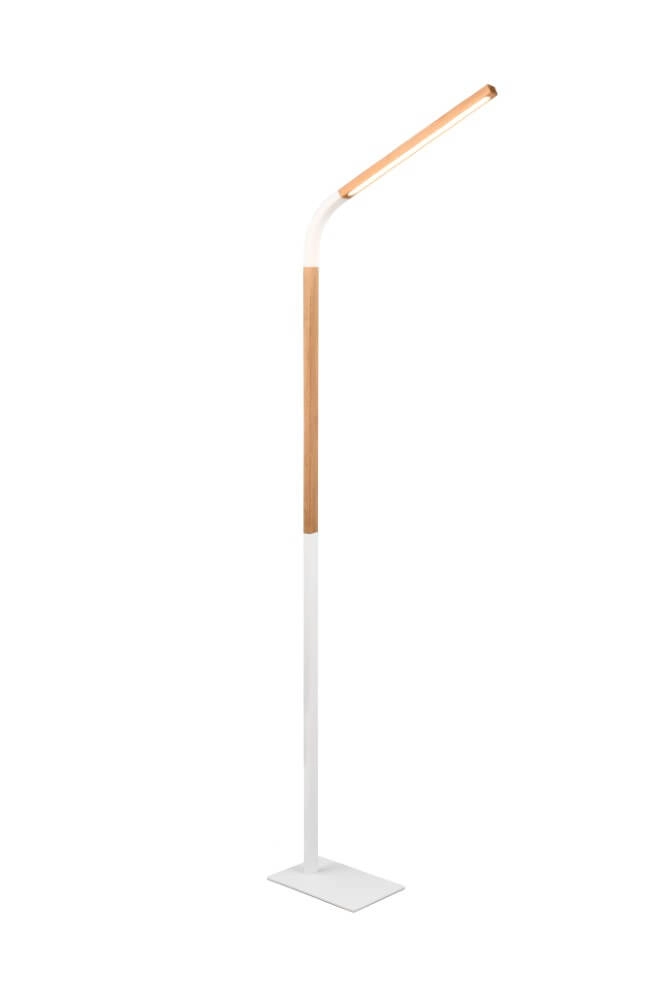 Flexibele leeslamp Norris wit met hout Trio 4017807600025