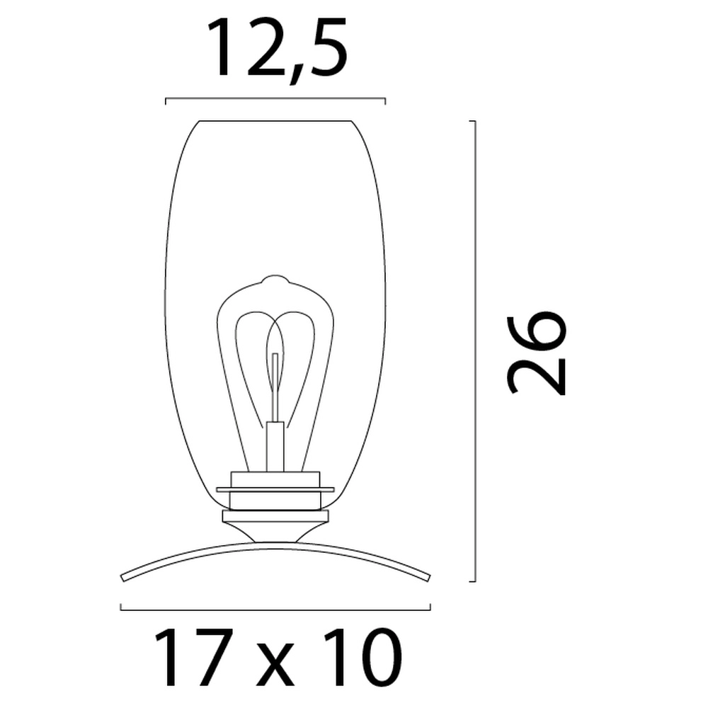 Tafellamp Olive Ø12,5cm glas - cacao Masterlight 8718121393827