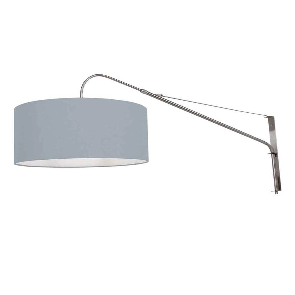 Wandlamp Elegant Classy metaal met lichtblauwe kap Steinhauer 8712746174953