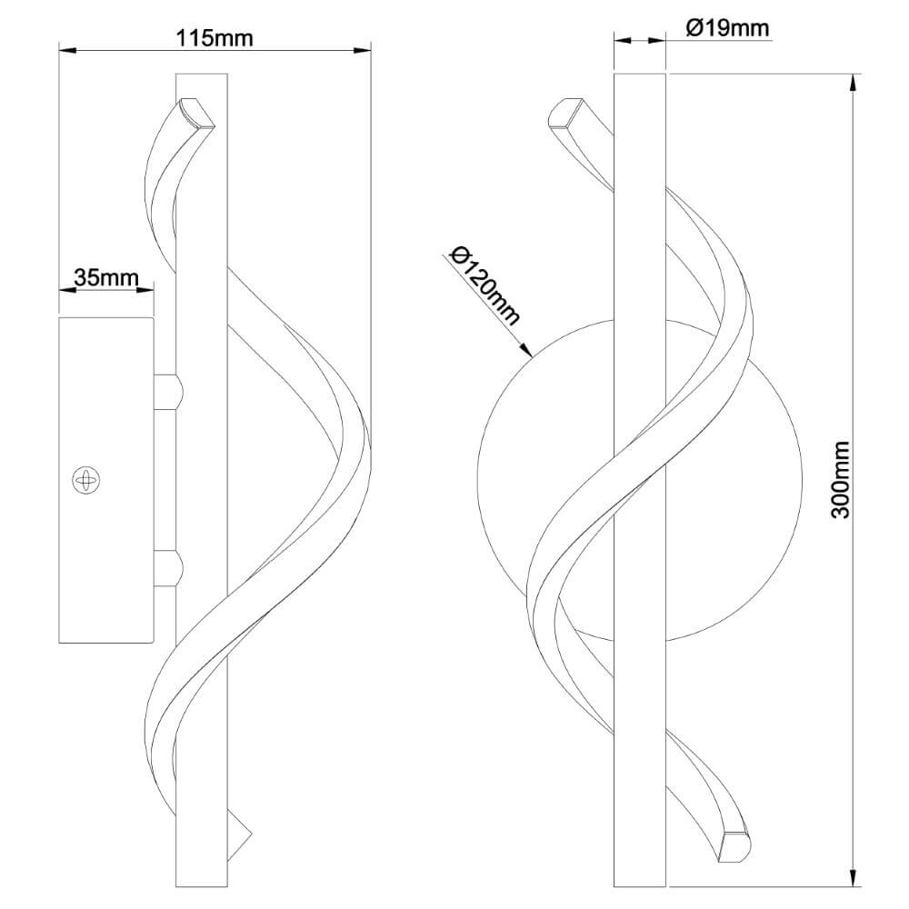 Design wandlamp Eunice zwart Brilliant 4004353425486