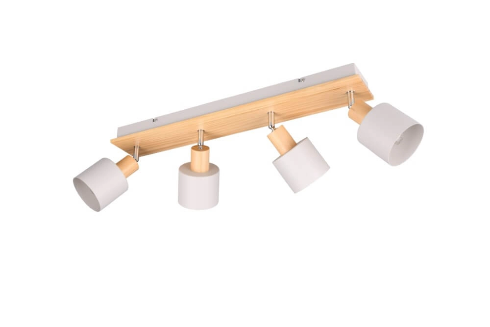 4-lichts plafondlamp Shanti met houtlook Trio 4017807615746