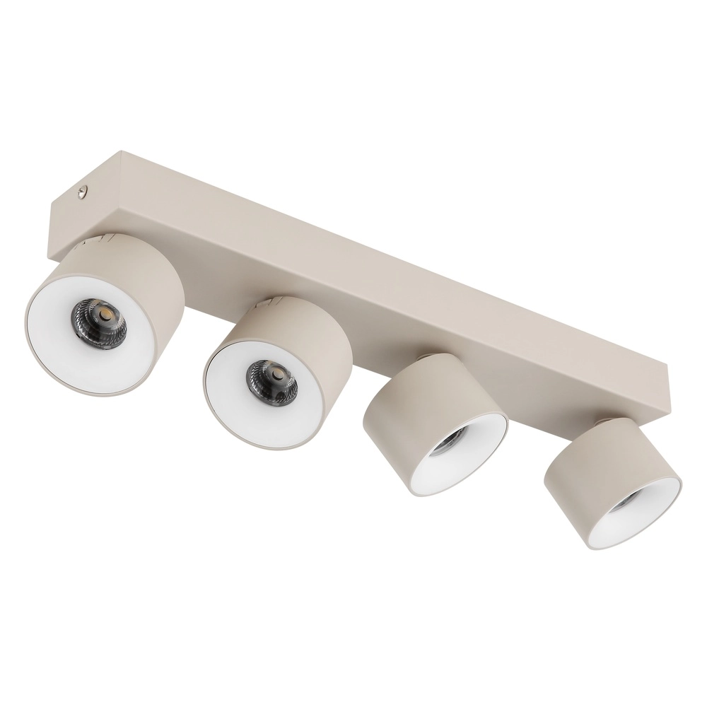 4-lichts plafondspot Rae zand bruin Globo 9007371569878