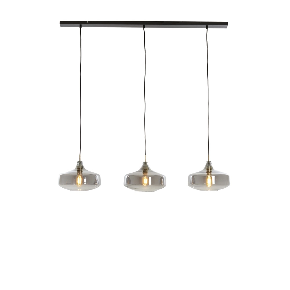 Eettafel hanglamp Solna 3 glazen kappen Light & Living 8717807708597