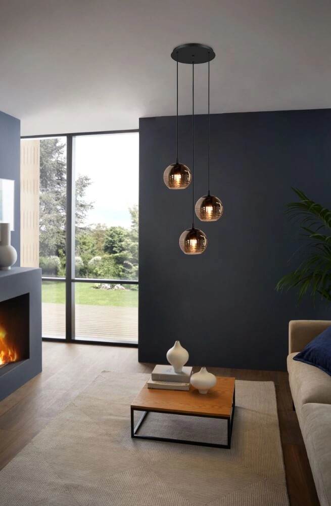 3-lichts hanglamp Lemorieta zwart Stars of Light 9002759396855