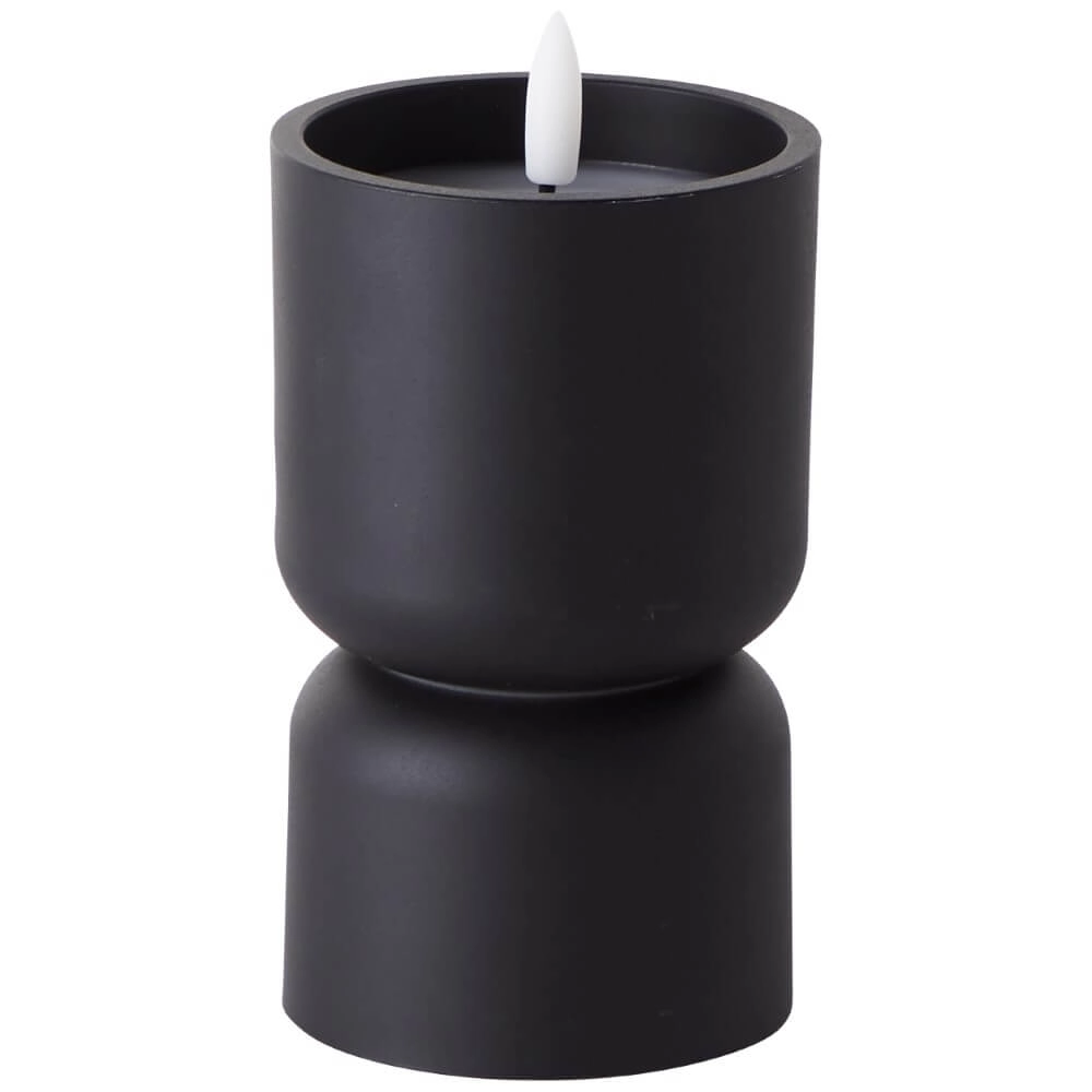 Kaarslampje Lovere zwart 15cm Brilliant 4004353435430