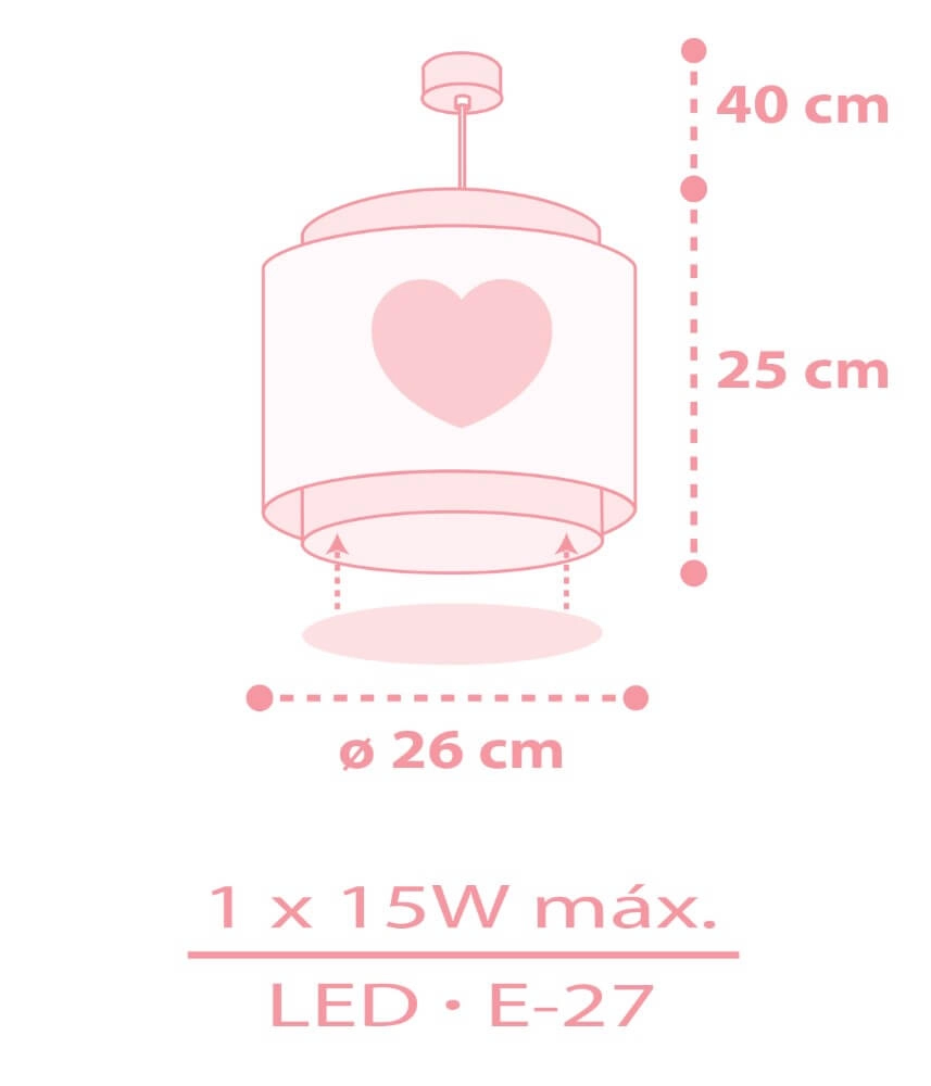 Hanglamp Baby Dreams roze Dalber 8420406001876