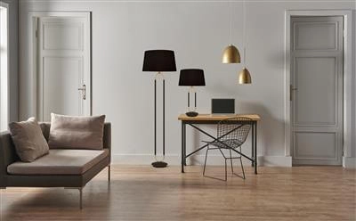 Tafellamp Jazz zwart met goud Searchlight 5053423193045