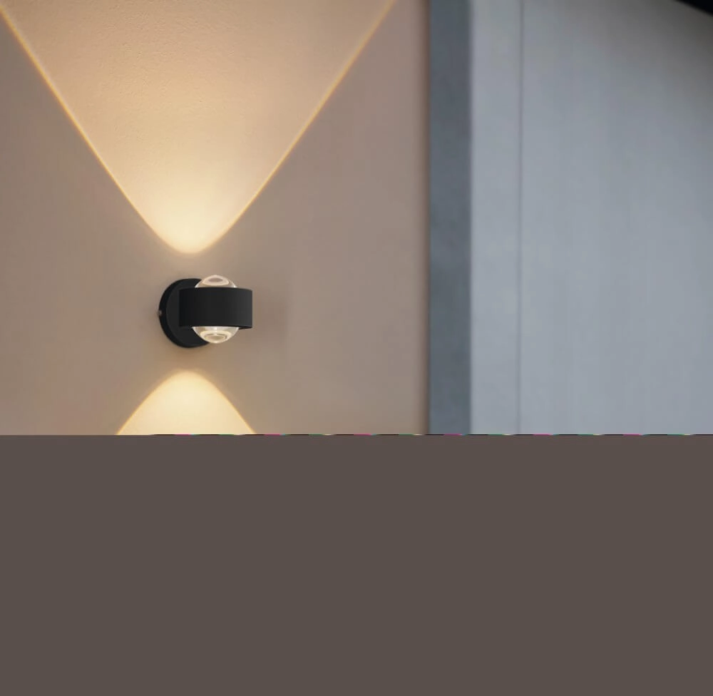 Design muurspot Treviolo Up - Down zwart Eglo 9002759987466