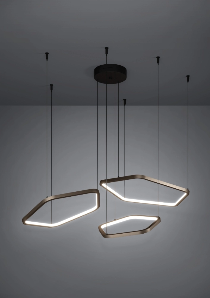 Design hanglamp Estrella zwart met bruin en CCT Stars of Light 9008606357772