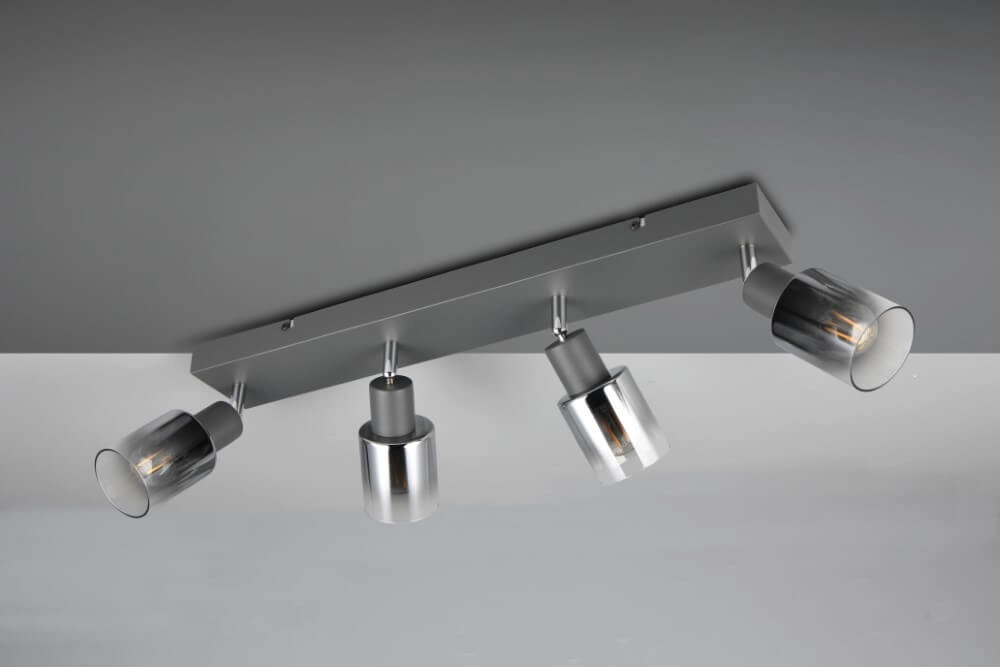 4-lichts plafondlamp Cadiz zwart Trio 4017807615784