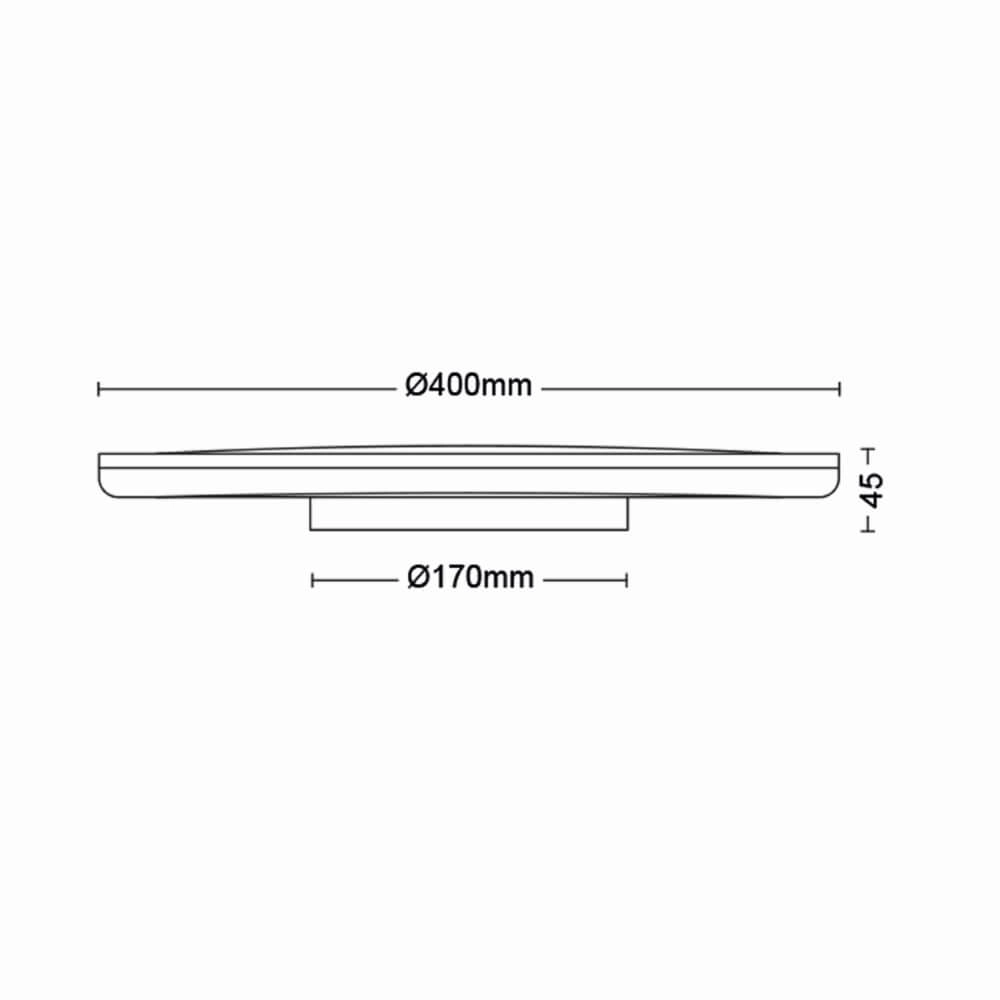 Witte plafonnière Ozziet Ø 40cm Philips 8719514432000