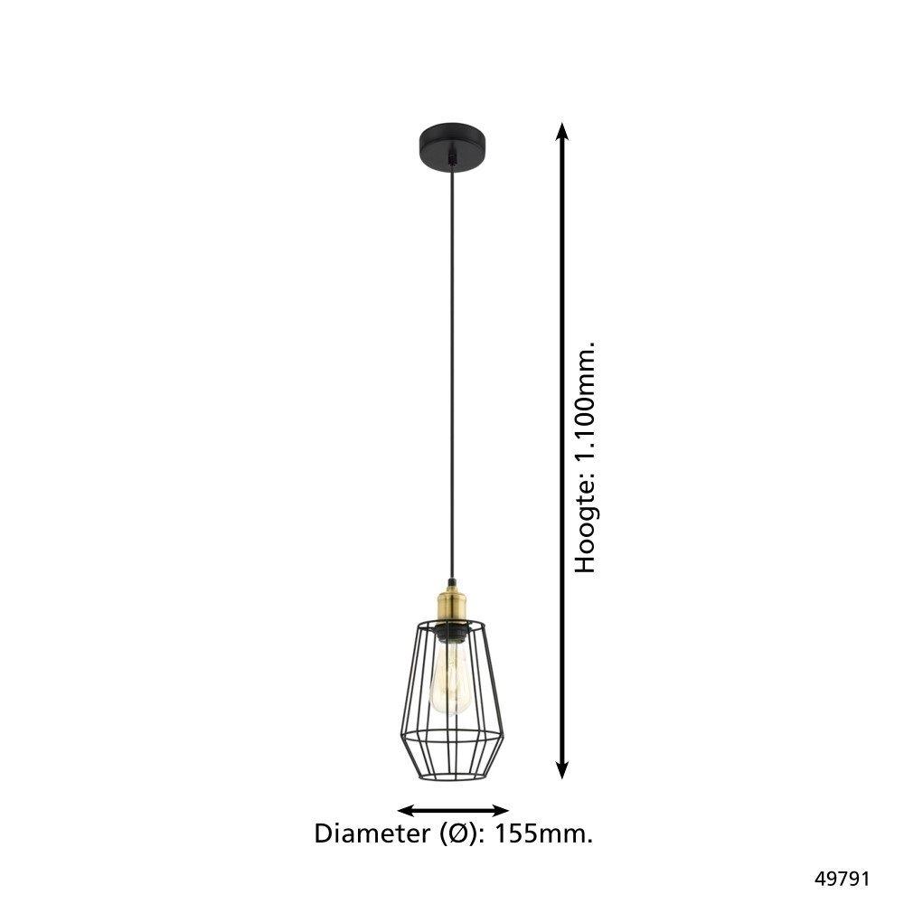Hanglamp Denham 15,5cm Eglo 9002759497910