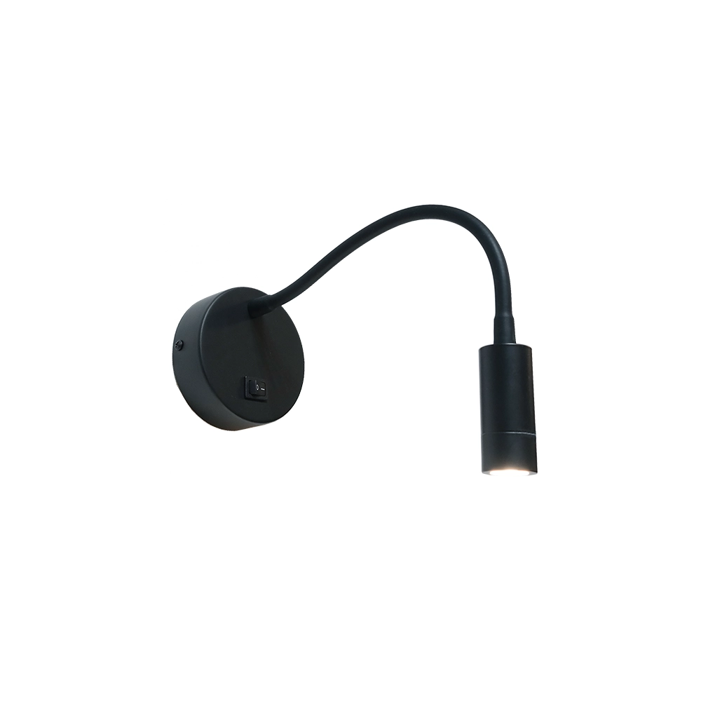 Zwarte wandlamp Flexi-C flexibel verstelbaar