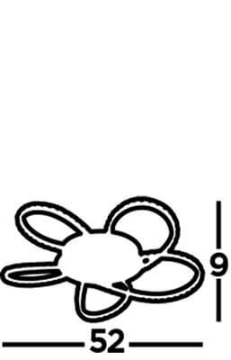 Plafondlamp Daisy chroom Searchlight 5053423187068