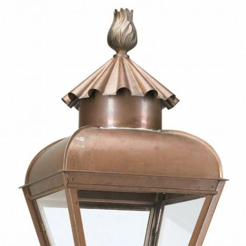 Koperen lantaarnlamp Jan vd Heijden 80cm koperbruin KS Verlichting 8714732144803