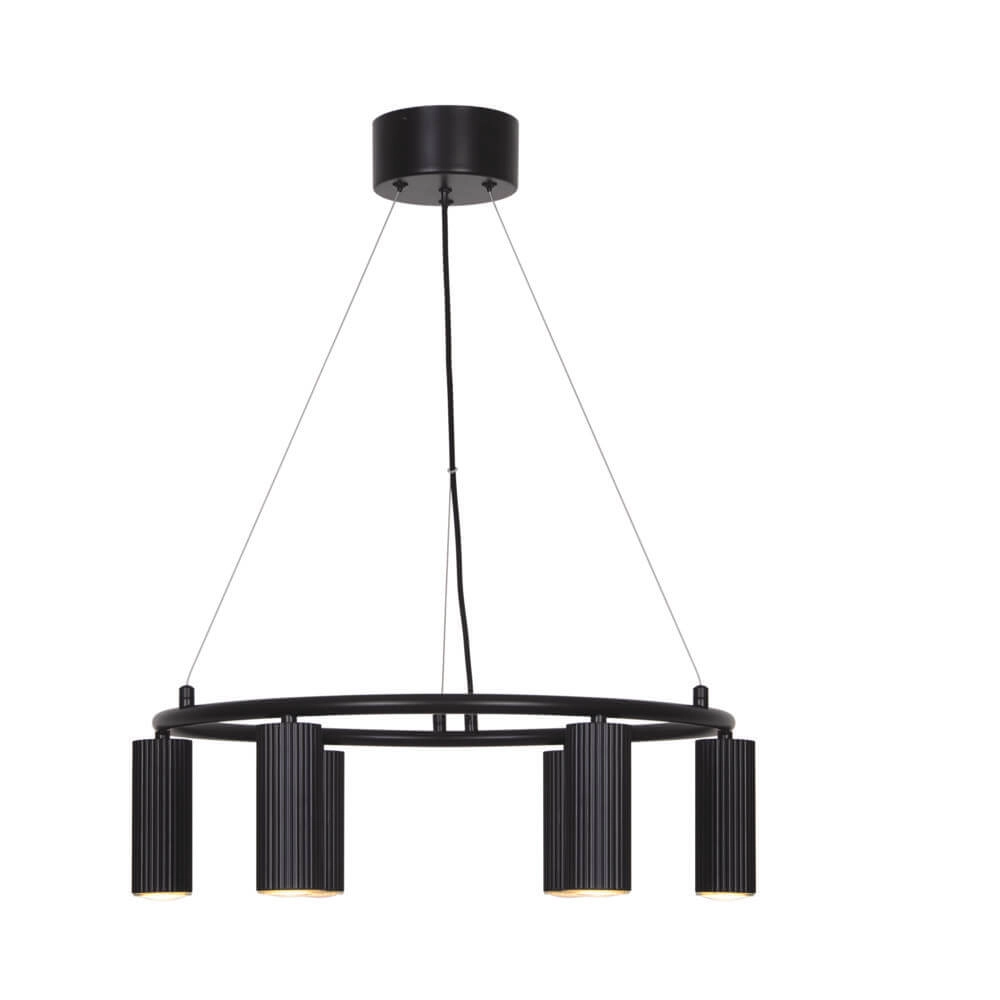 Design hanglamp Vico zwart 6-lichts