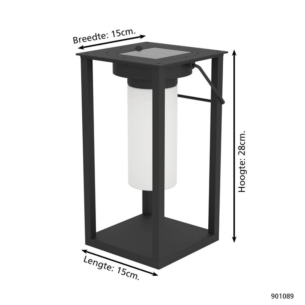 Zwarte tafellamp Usigni solar Eglo 9008606297931