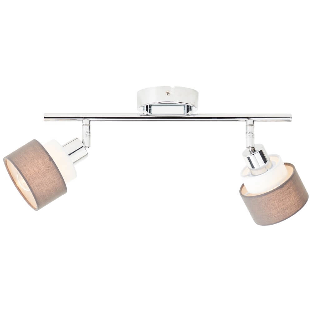 2-lichts plafondlamp Naples chroom met wit Brilliant 4004353424175
