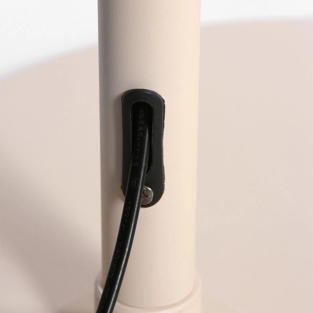 Booglamp zandbruin Silva Alba met witte kap Ø60cm Steinhauer 8712746185720