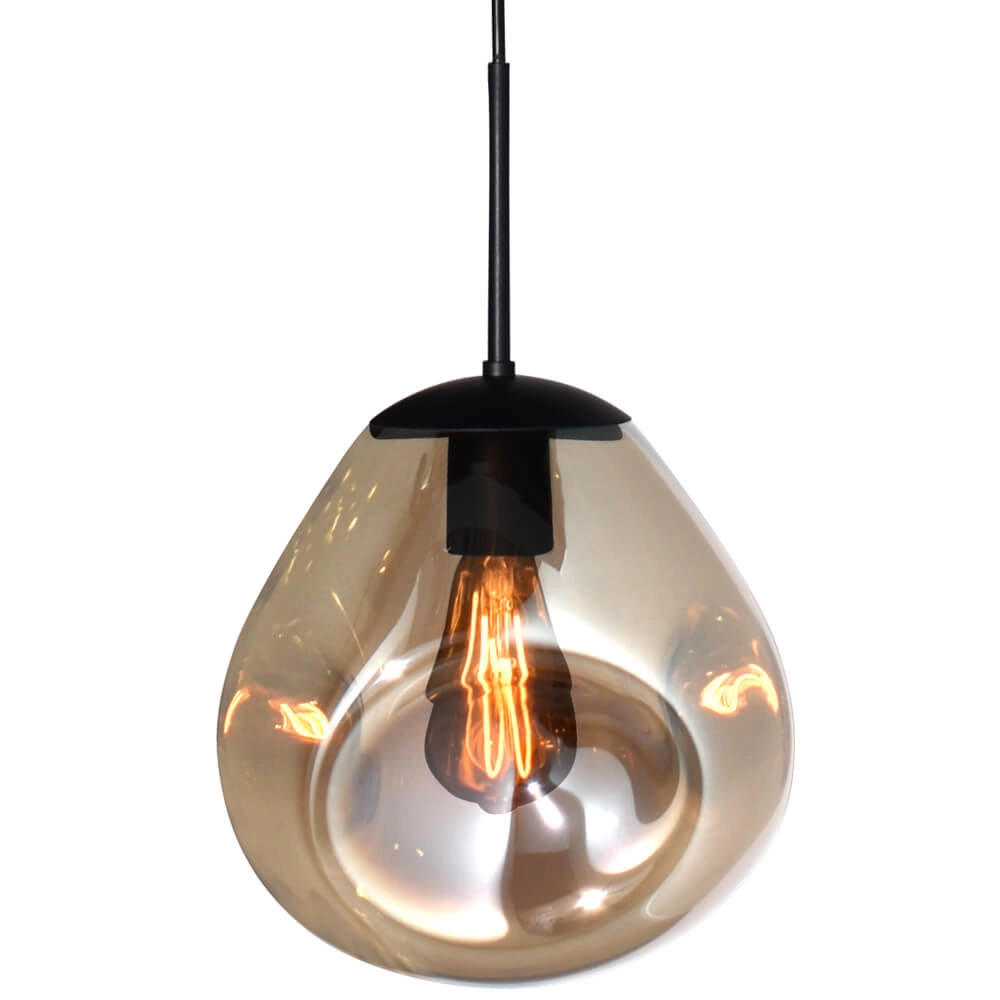 Glazen hanglamp Lava 3x goud glas Ø 24cm Masterlight 8718121286051