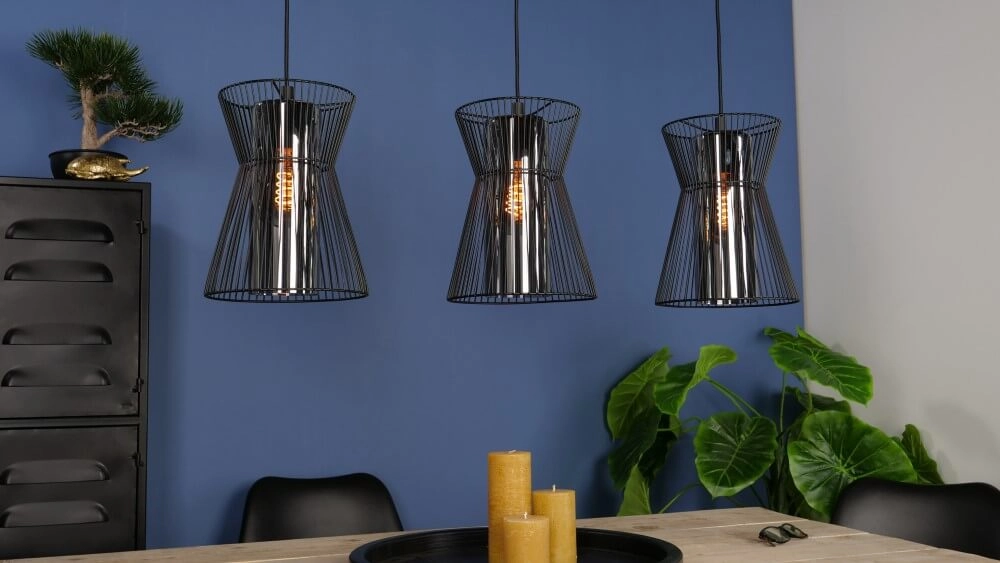 3-lichts hanglamp Maseta zwart Eglo 9002759996345