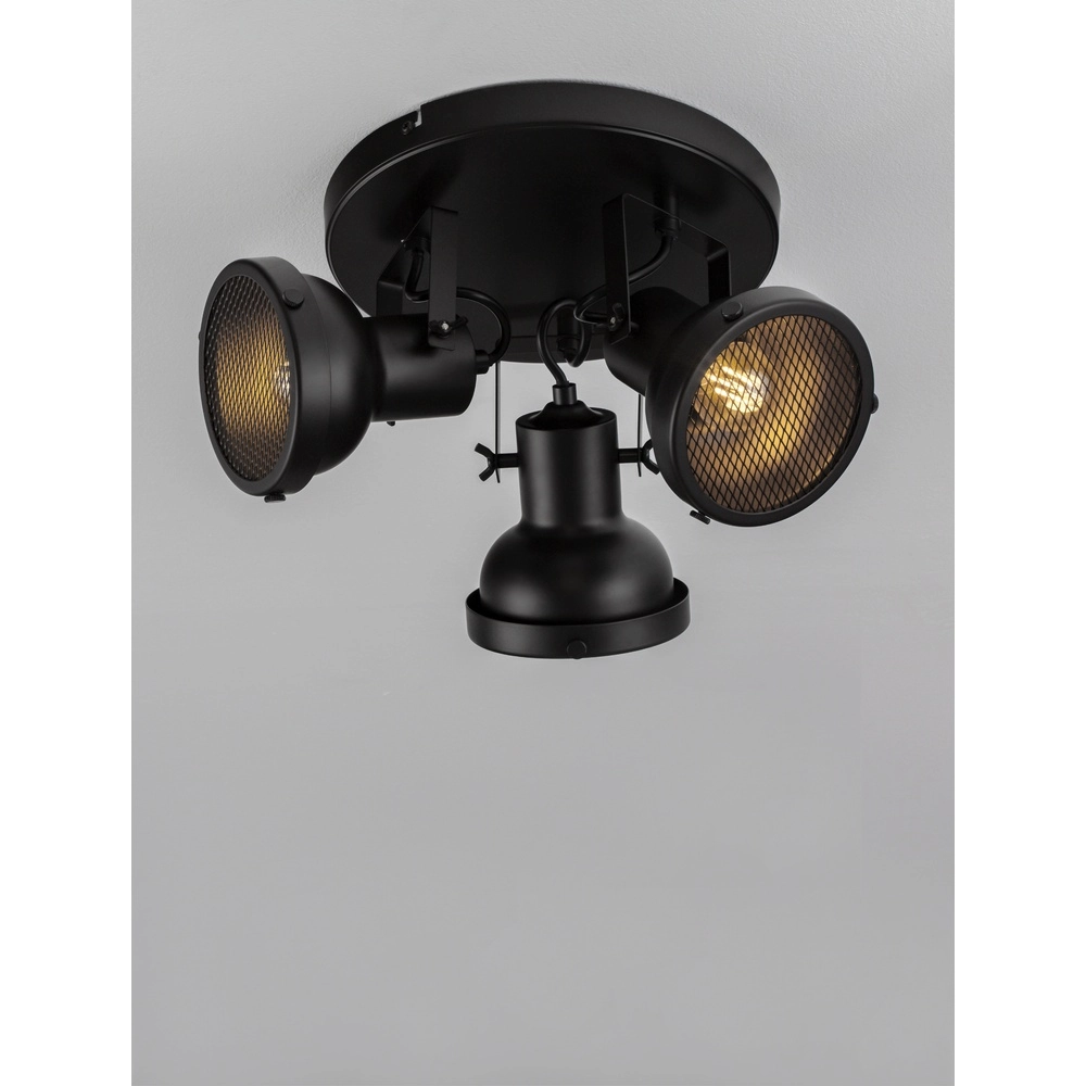 Plafondlamp Ruvi 3-lichts zwart Plafondlamp Ruvi 3-lichts zwart