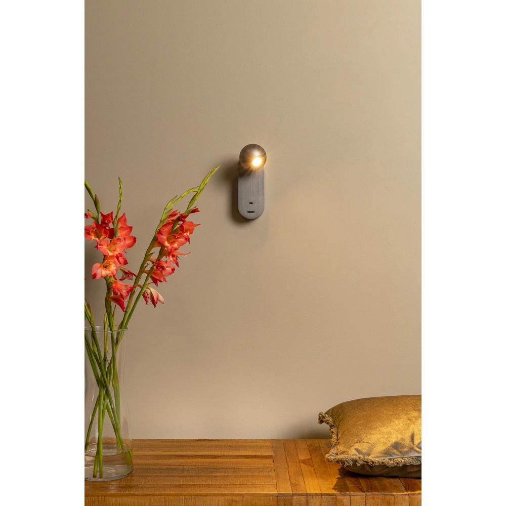 Wandlamp bol Montana design grijs Premium by Lucide 5411212680129