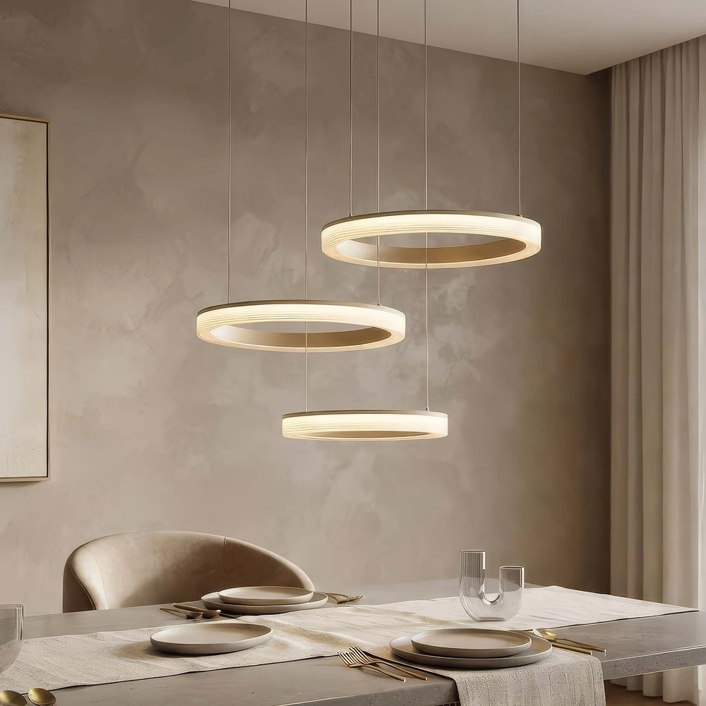 Design hanglamp Lumen Rings zand bruin Searchlight 5,05342E+12
