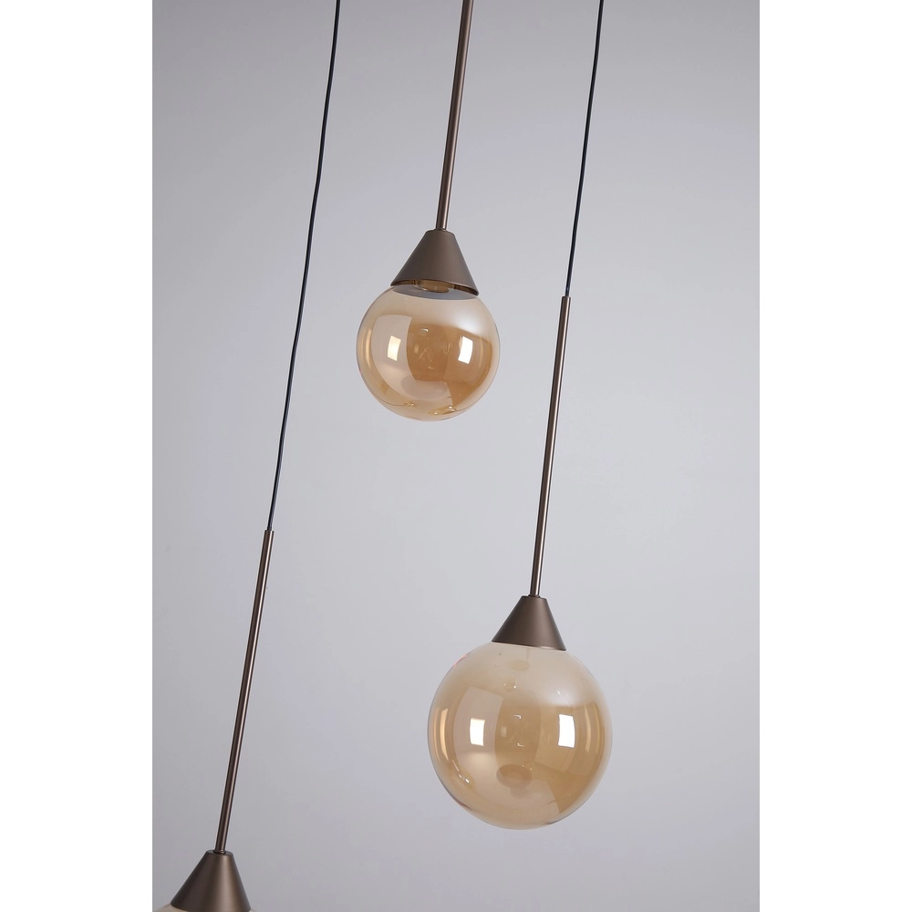 Design hanglamp Opux Lux 3-lichts brons Searchlight 5,05342E+12