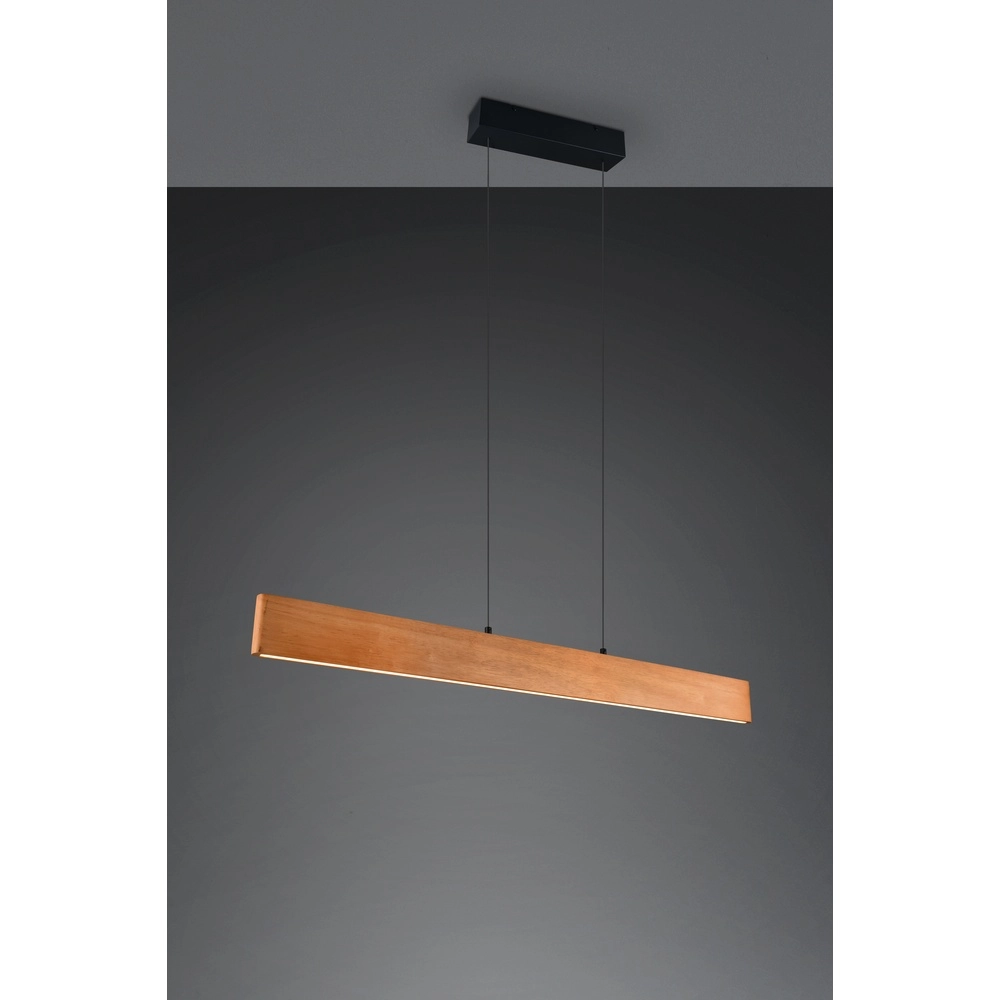Strakke hanglamp Edgewood 115cm hout Trio 4017807662238