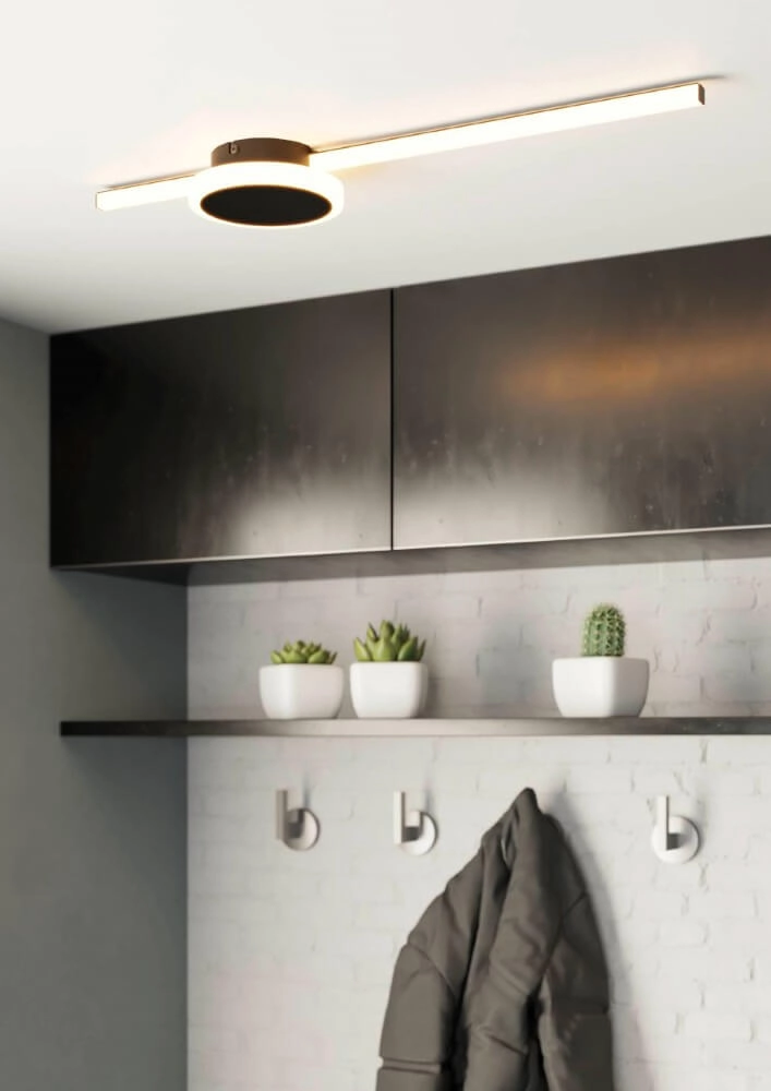 Zwarte led plafondlamp Sarginto Eglo 9002759996086