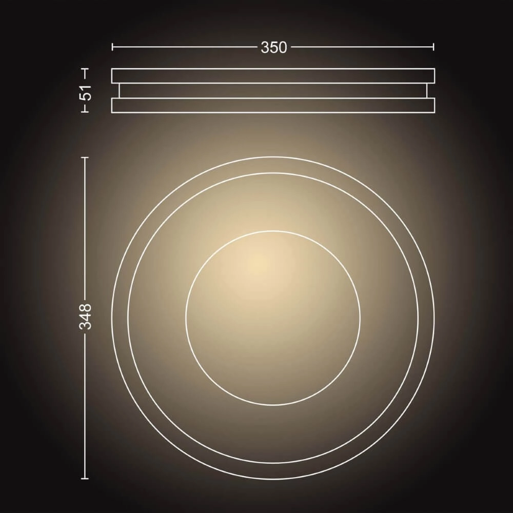 Plafondlamp Hue Being - White Ambiance Ø 34,8cm wit Philips 8719514341159