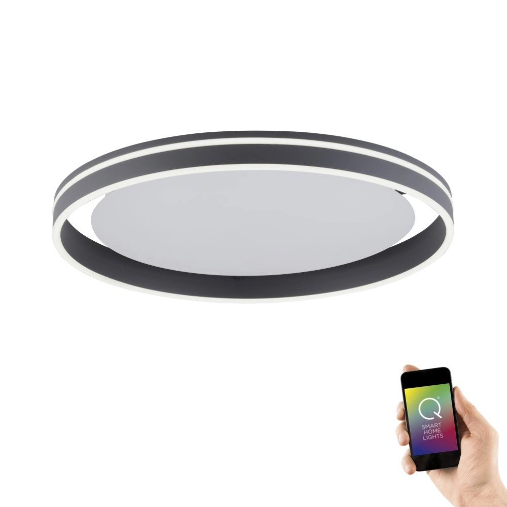 Design plafondlamp Q-Vito Ø 59cm antraciet Paul Neuhaus 4012248336007