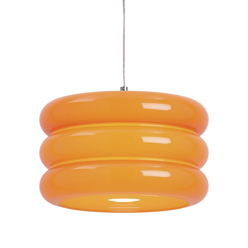 Design hanglamp Tortora chroom met oranje Ø 30cm