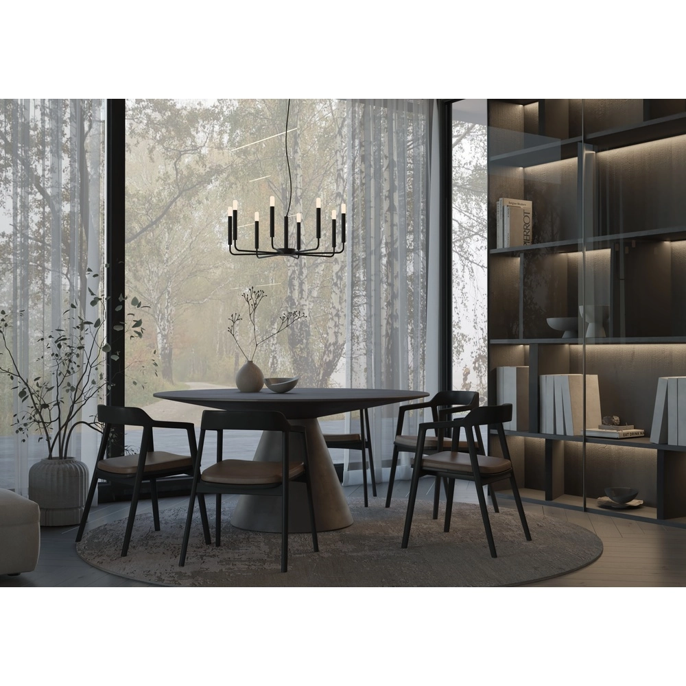 Moderne kroonluchter Orto zwart Ø 73cm Lyora 5903139114608