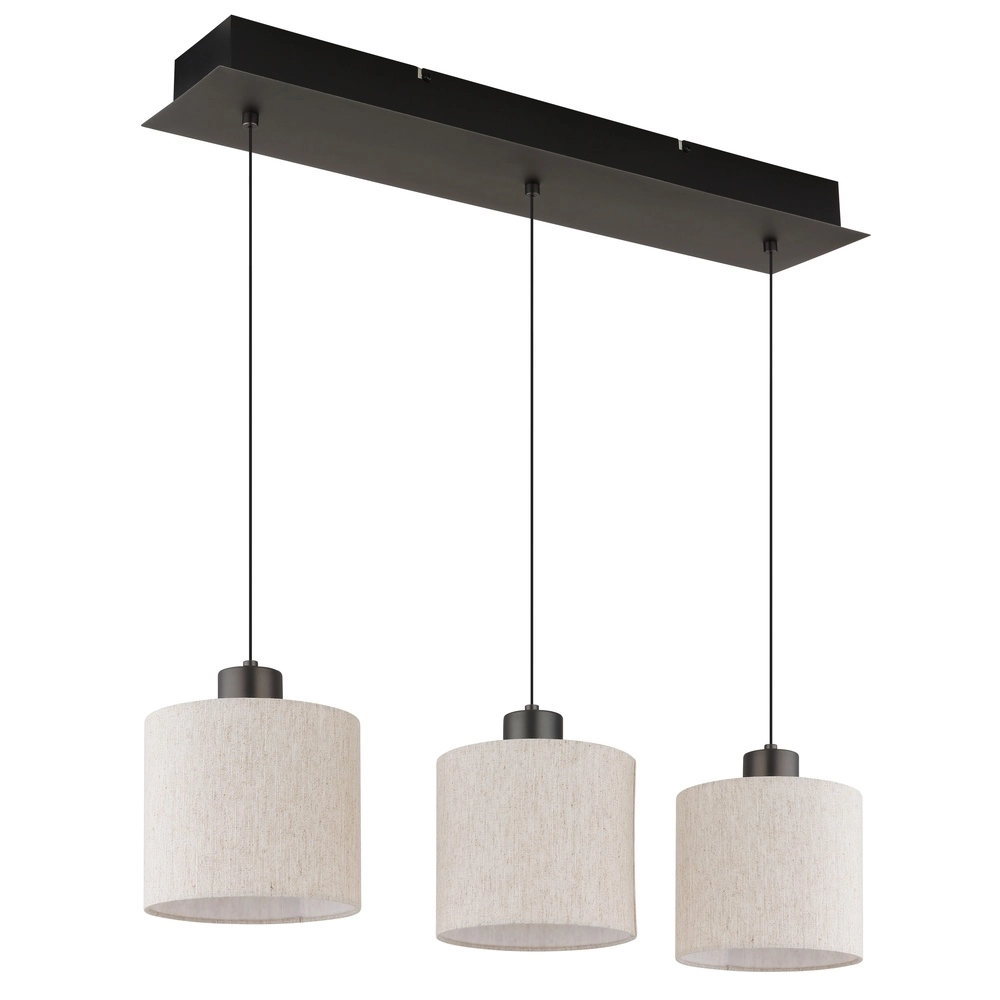 Gunmetal hanglamp Thea 3-lichts recht Globo 9007371567034