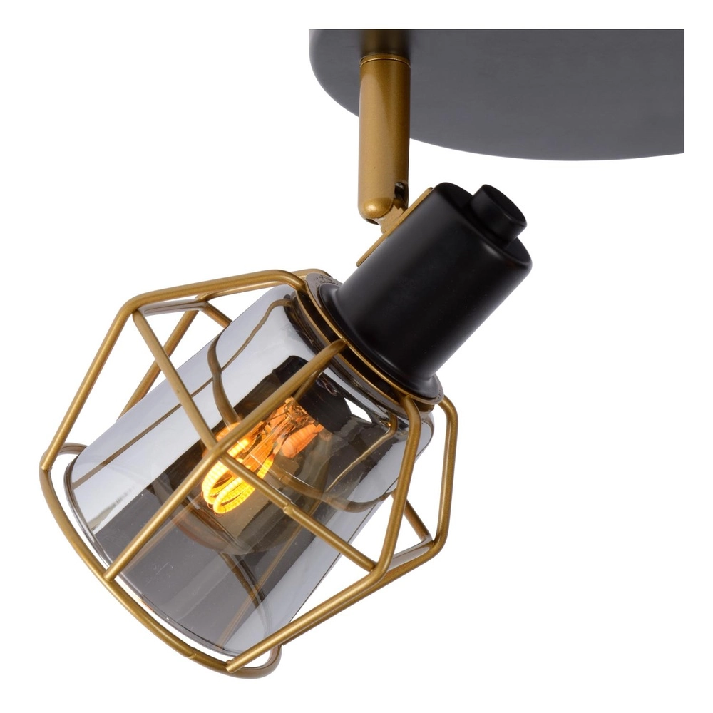 Plafondlamp Nila 2-lichts zwart Lucide 5411212770981