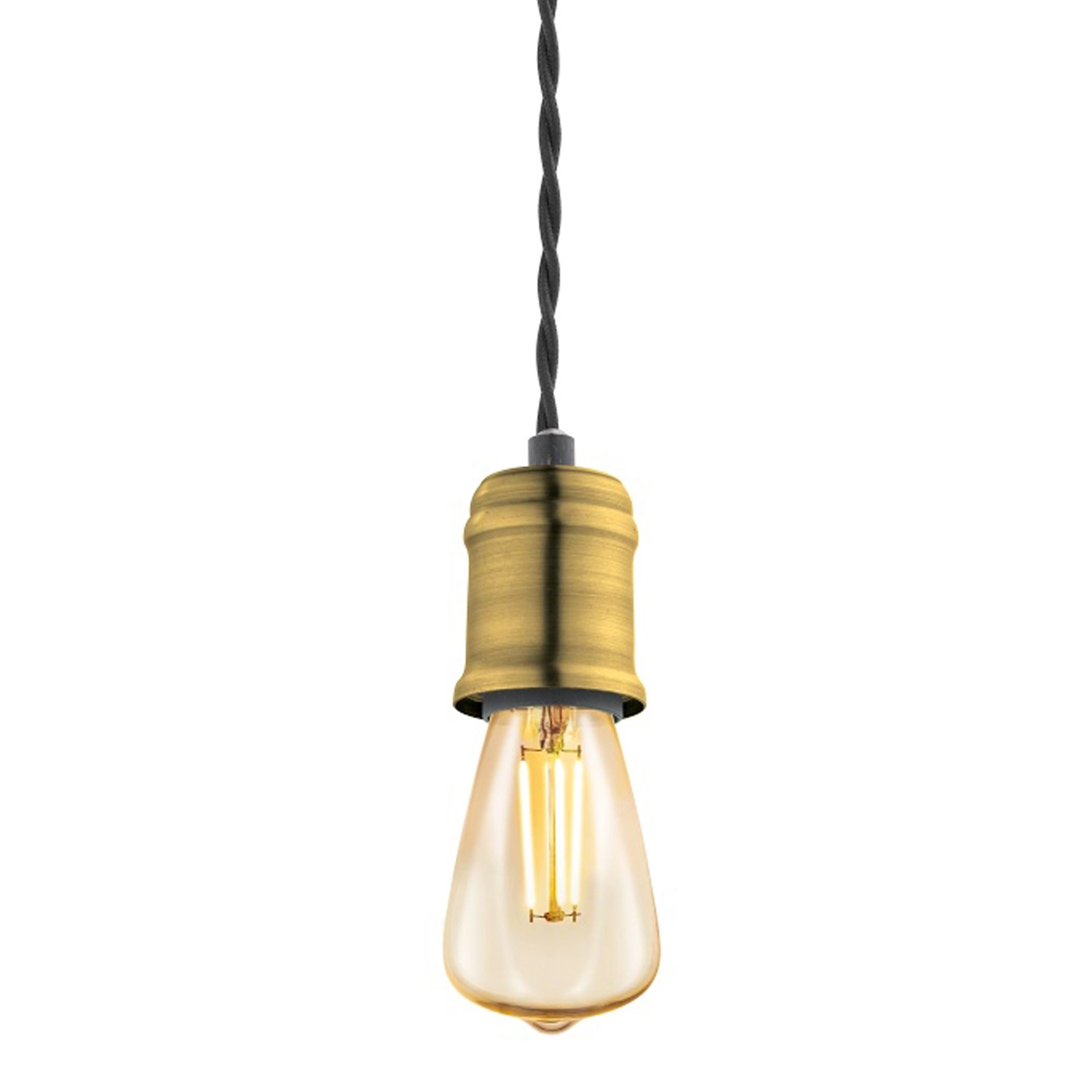 Landelijke hanglamp Yorth pendel zwart gevlamd goud Landelijke hanglamp Yorth pendel zwart gevlamd goud
