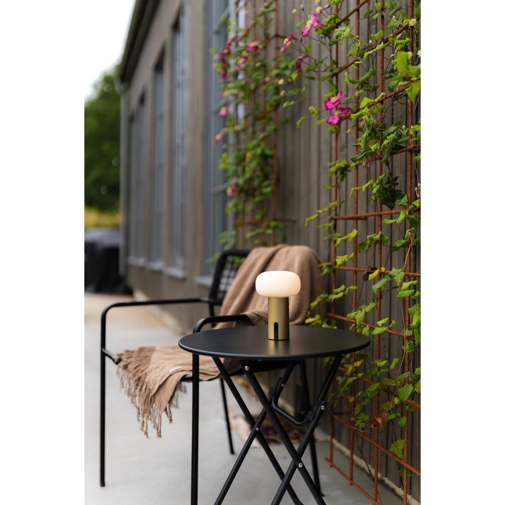 Design tafellamp Antibes mini goud oplaadbaar KonstSmide 7318300030355