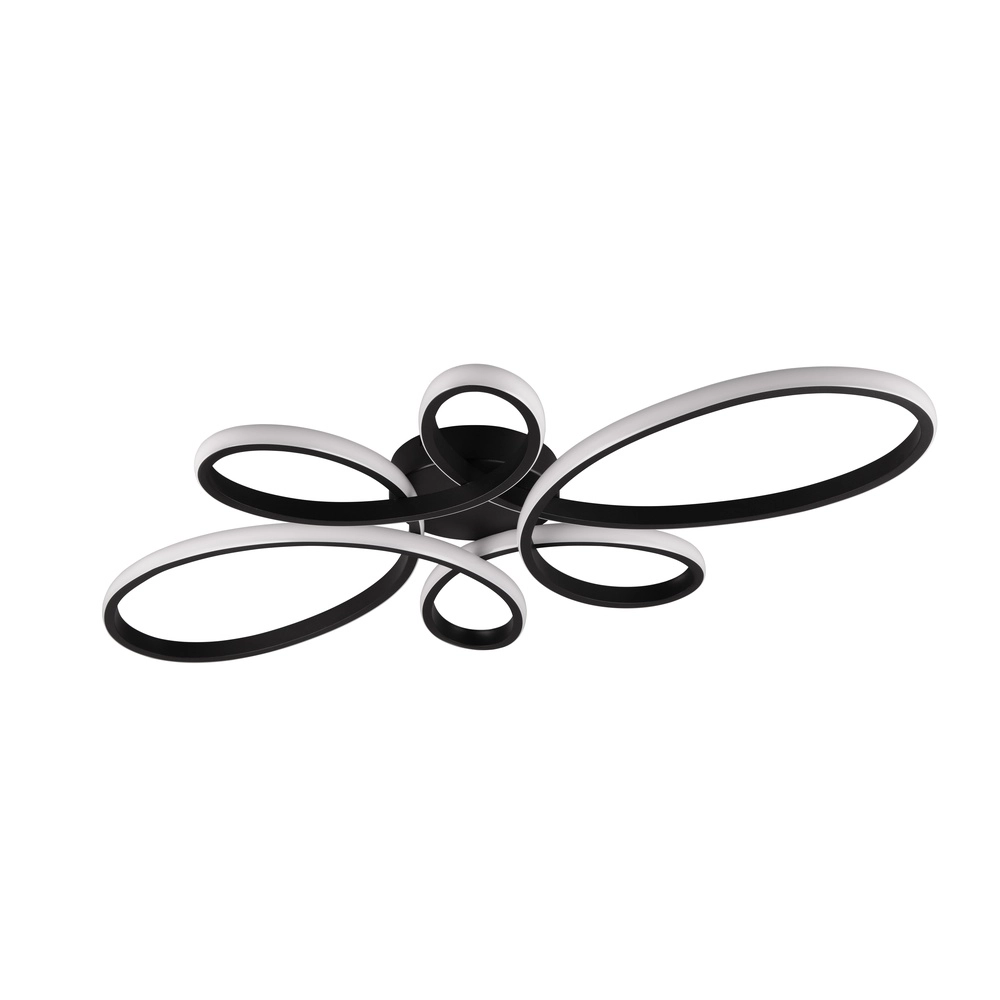 Design plafondlamp Fly zwart Trio 4017807600865
