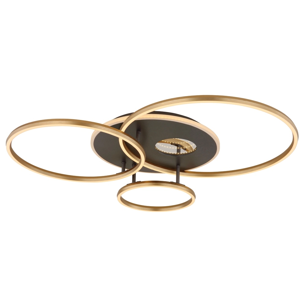 Moderne plafondlamp Invertina goud 90cm Globo 9007371572403