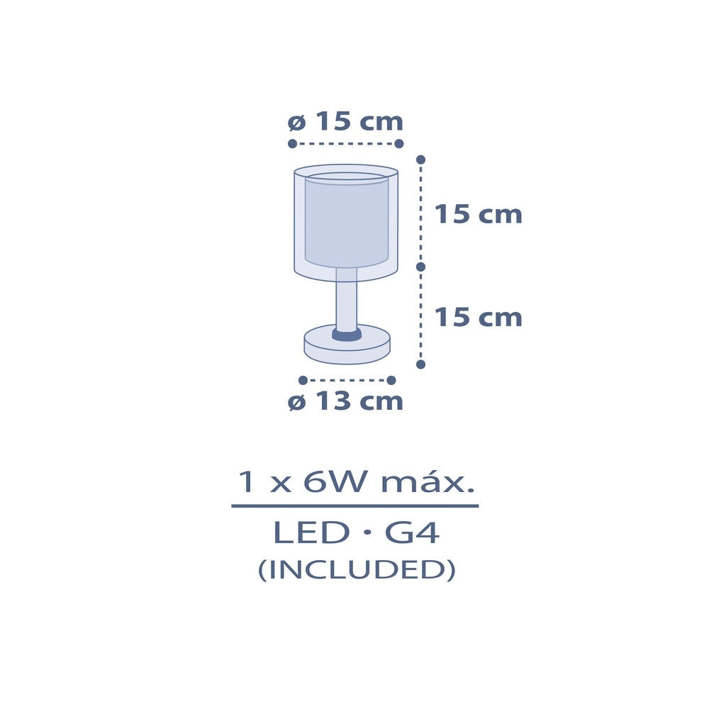 Kinderkamer tafellamp Moon Dreams blauw Dalber 8420406766317